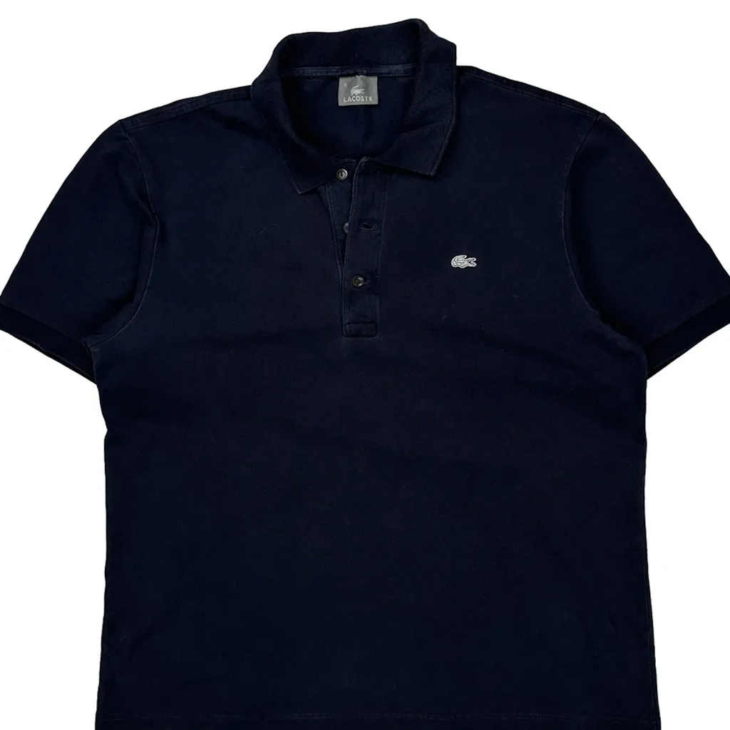 Lacoste Polo Shirt - XL Navy Cotton - Image 4