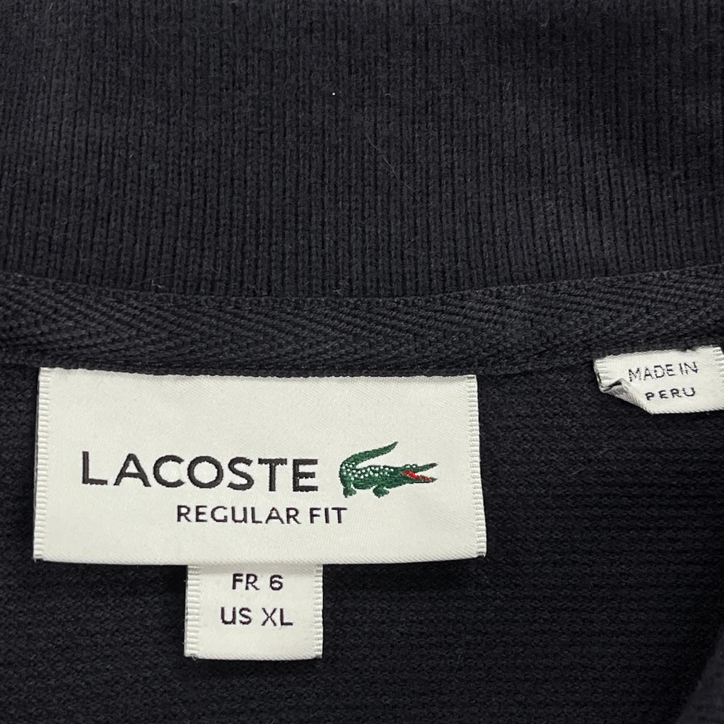 Lacoste Striped Polo Shirt - XL Navy Cotton - Image 3