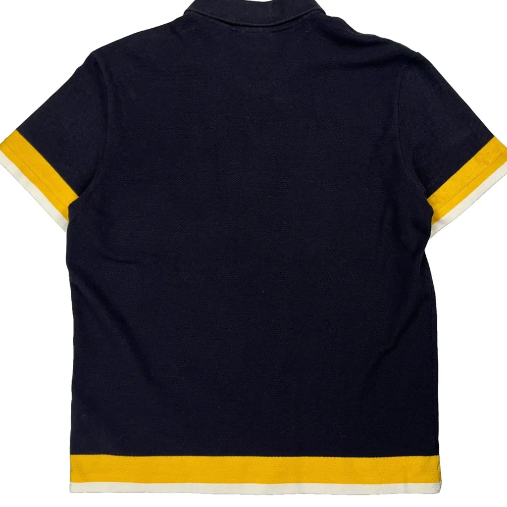 Lacoste Striped Polo Shirt - XL Navy Cotton - Image 6