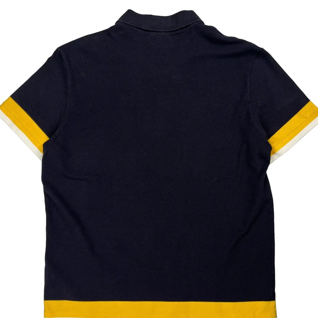 Lacoste Striped Polo Shirt - XL Navy Cotton - Image 7
