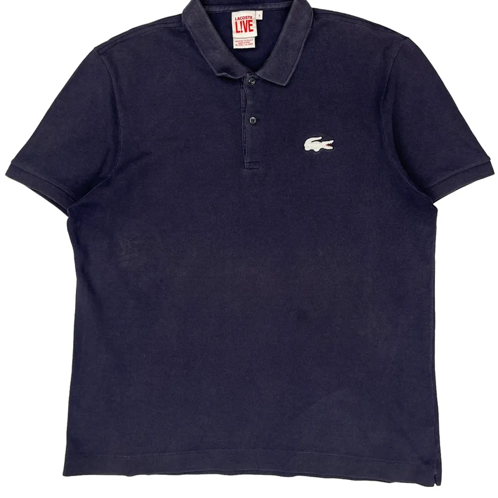 Lacoste Polo Shirt - 2XL Navy Cotton - Image 5