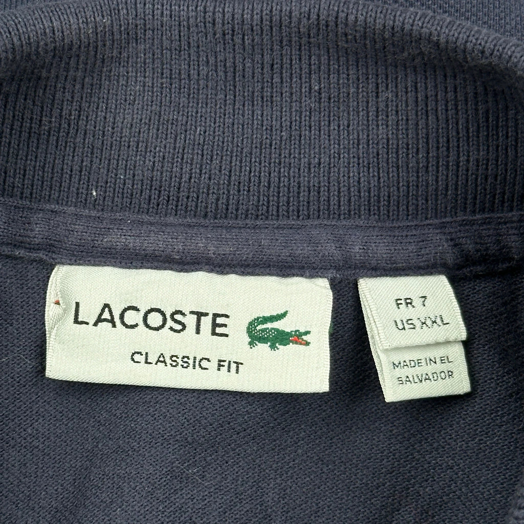 Lacoste Polo Shirt - 2XL Navy Cotton - Image 3