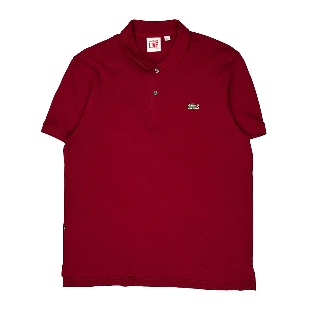 Lacoste Polo Shirt - Large Red Cotton
