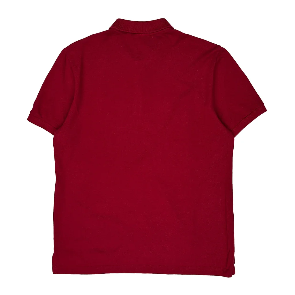 Lacoste Polo Shirt - Large Red Cotton - Image 2