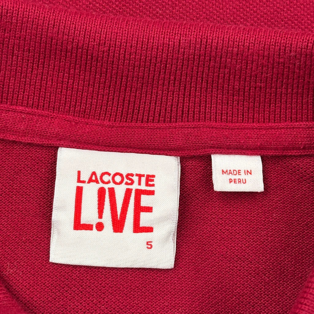 Lacoste Polo Shirt - Large Red Cotton - Image 3