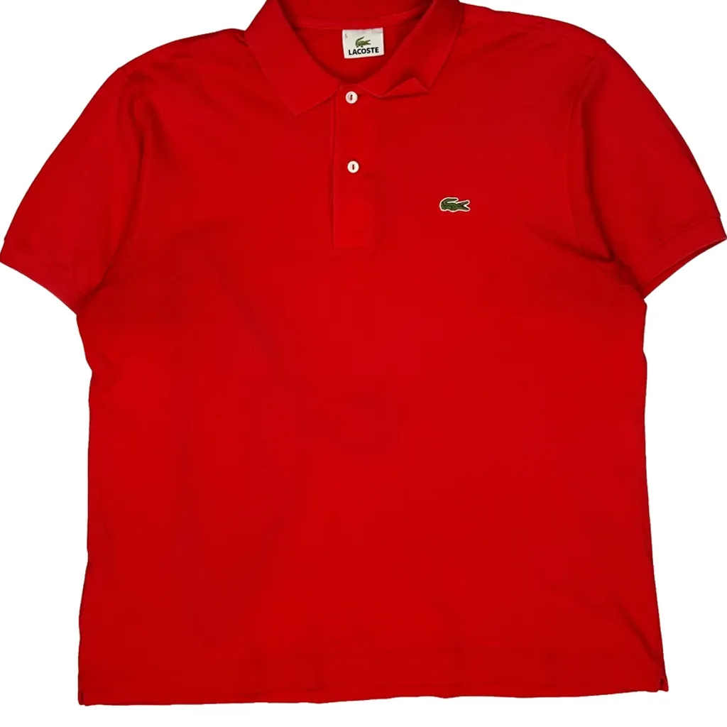 Lacoste Polo Shirt - Large Red Cotton - Image 4