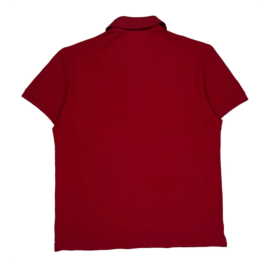 Lacoste Polo Shirt - Large Red Cotton - Image 2