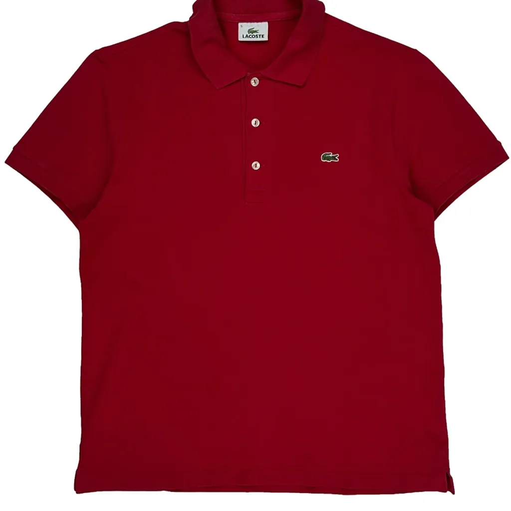 Lacoste Polo Shirt - Large Red Cotton - Image 5