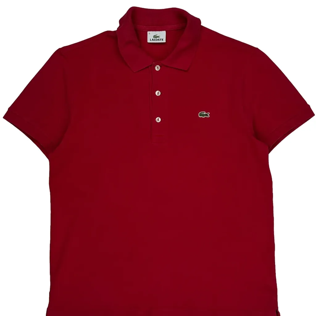 Lacoste Polo Shirt - Large Red Cotton - Image 6