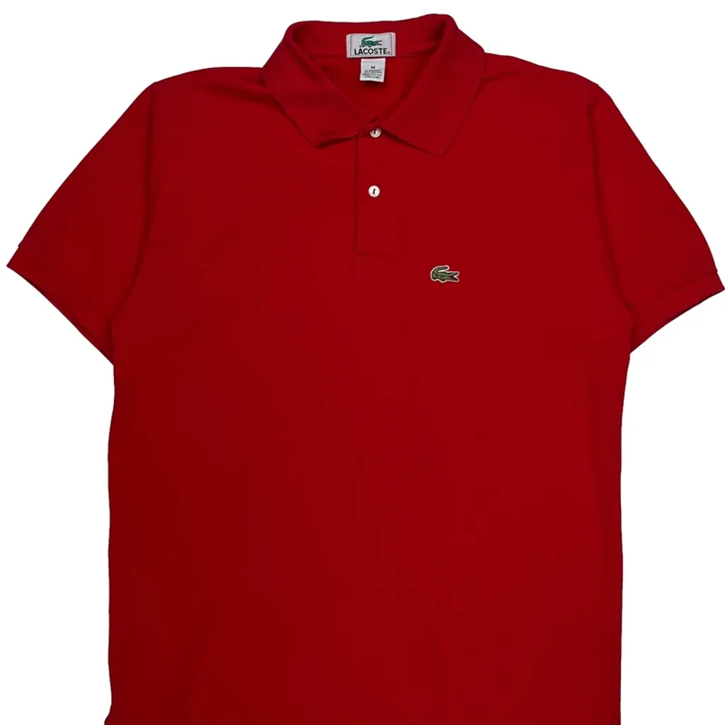 Lacoste Polo Shirt - Medium Red Cotton - Image 5
