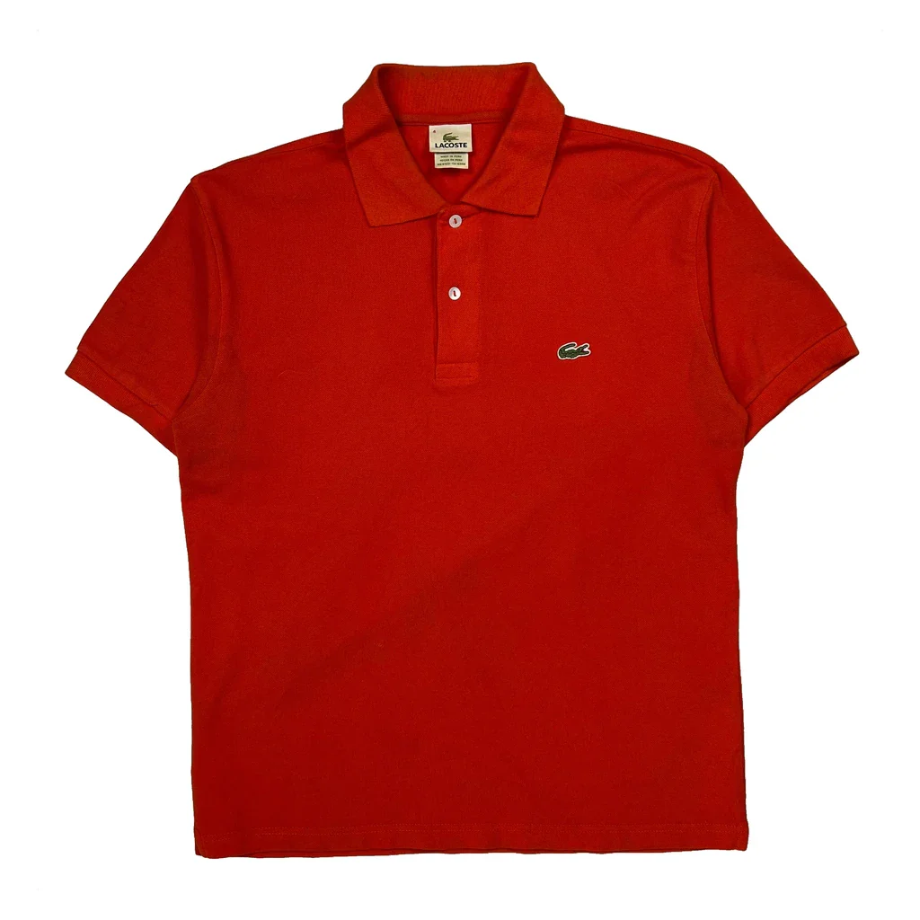 Lacoste Polo Shirt - Medium Red Cotton