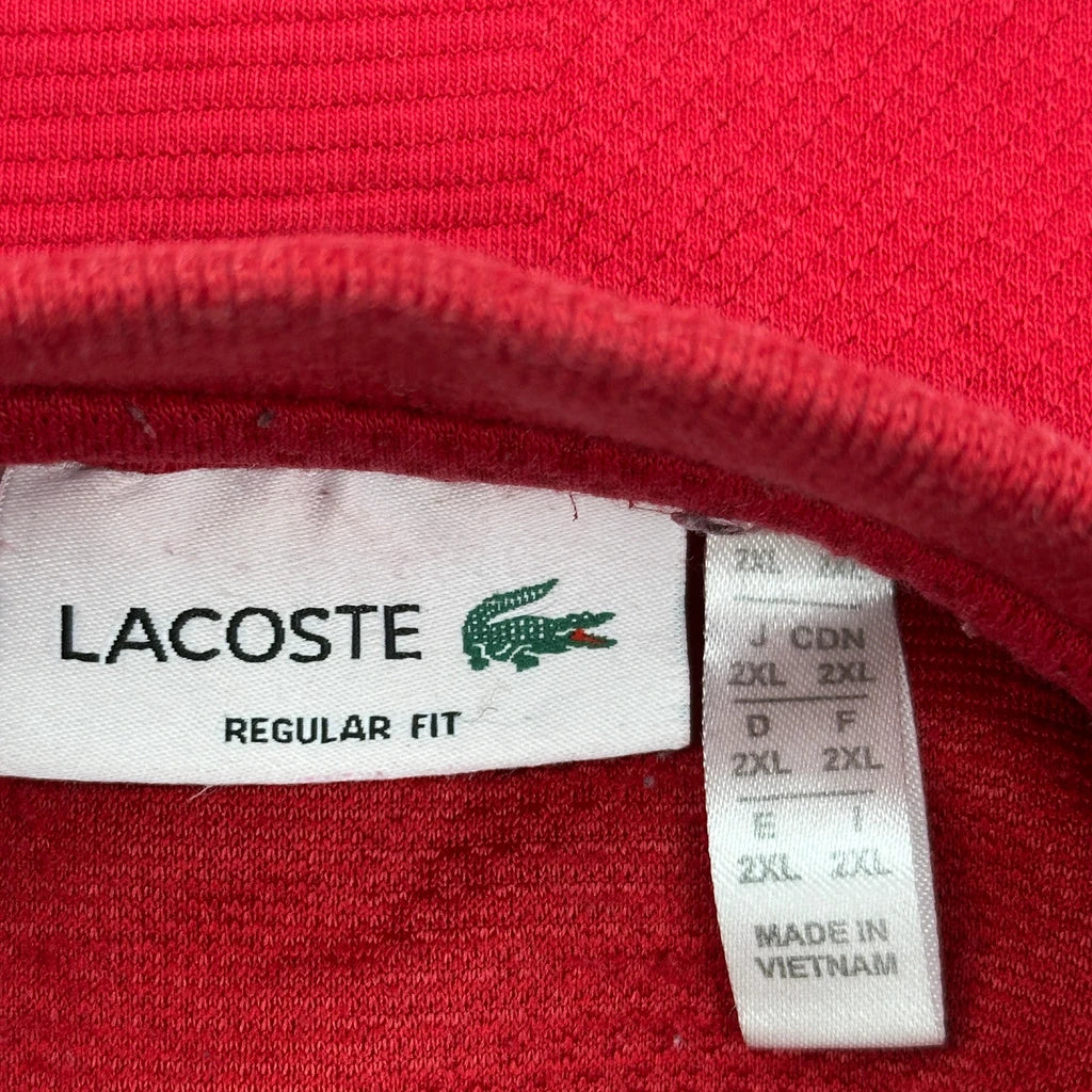 Lacoste Polo Shirt - 2XL Red Cotton - Image 3