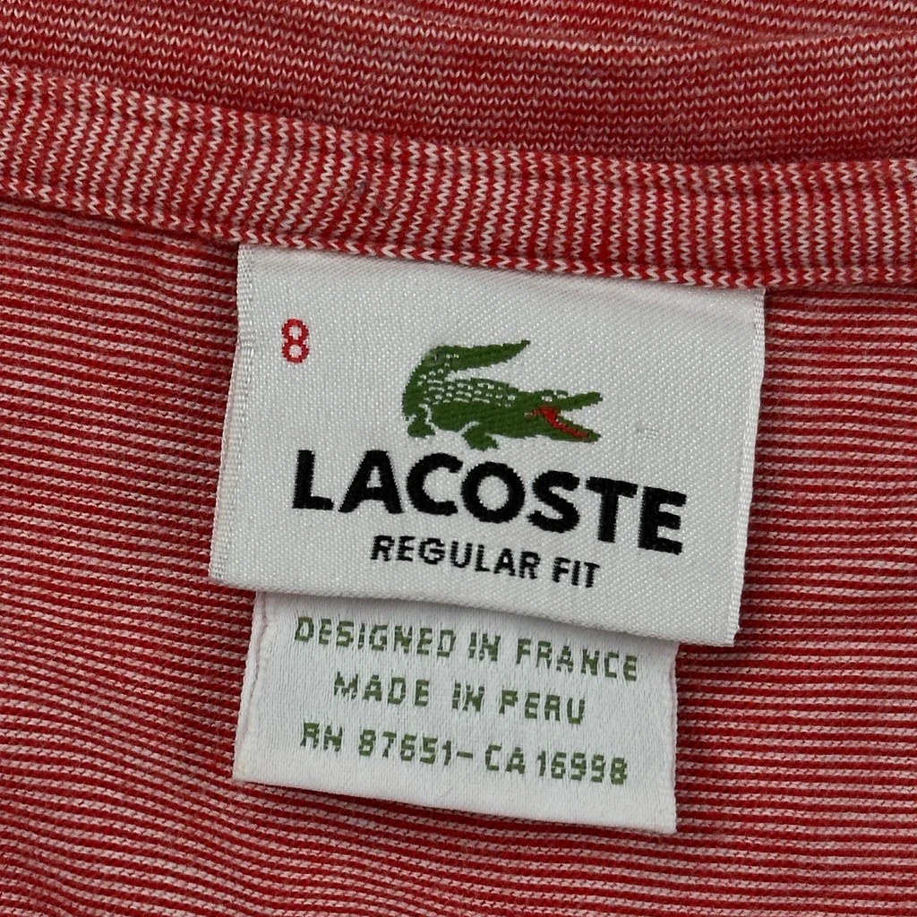 Lacoste Polo Shirt - 3XL Red Cotton - Image 3