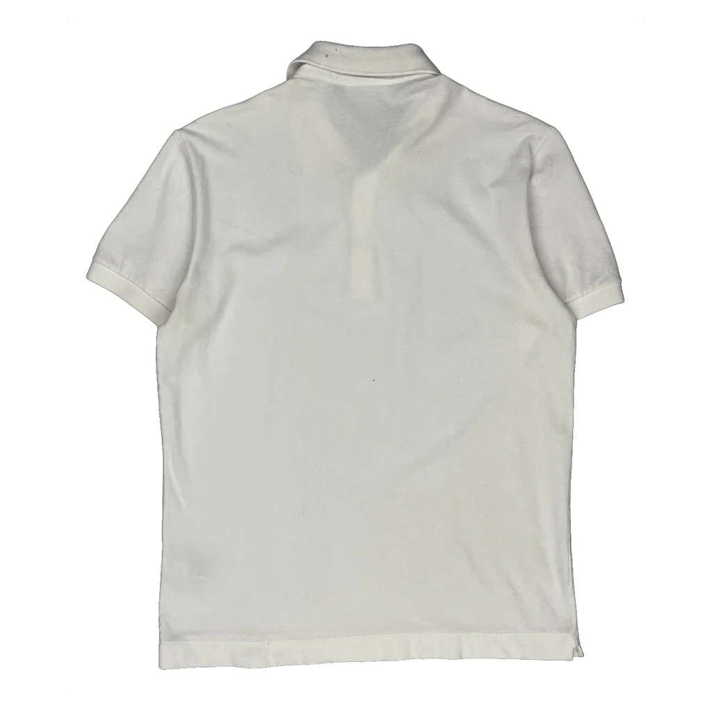 Lacoste Polo Shirt - Medium White Cotton - Image 2