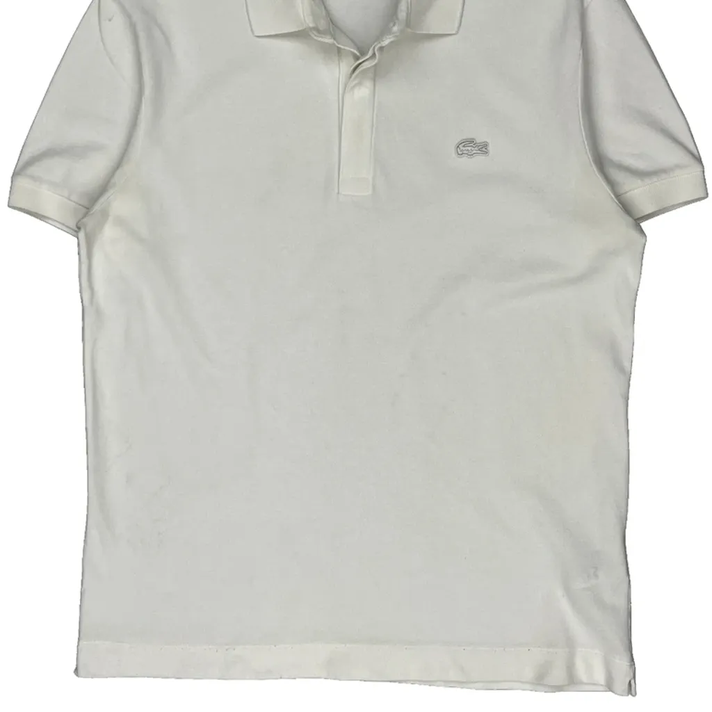 Lacoste Polo Shirt - Medium White Cotton - Image 5