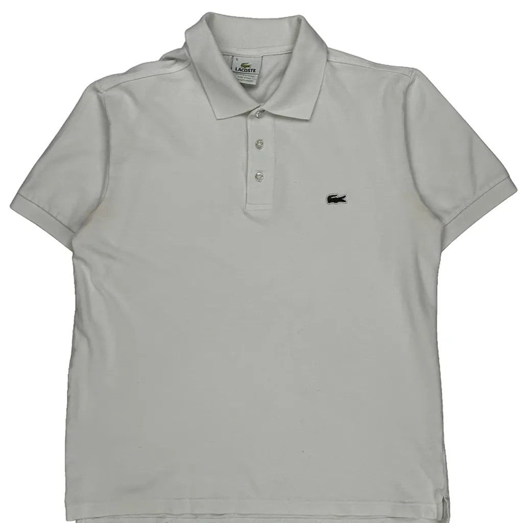 Lacoste Polo Shirt - Medium White Cotton - Image 4
