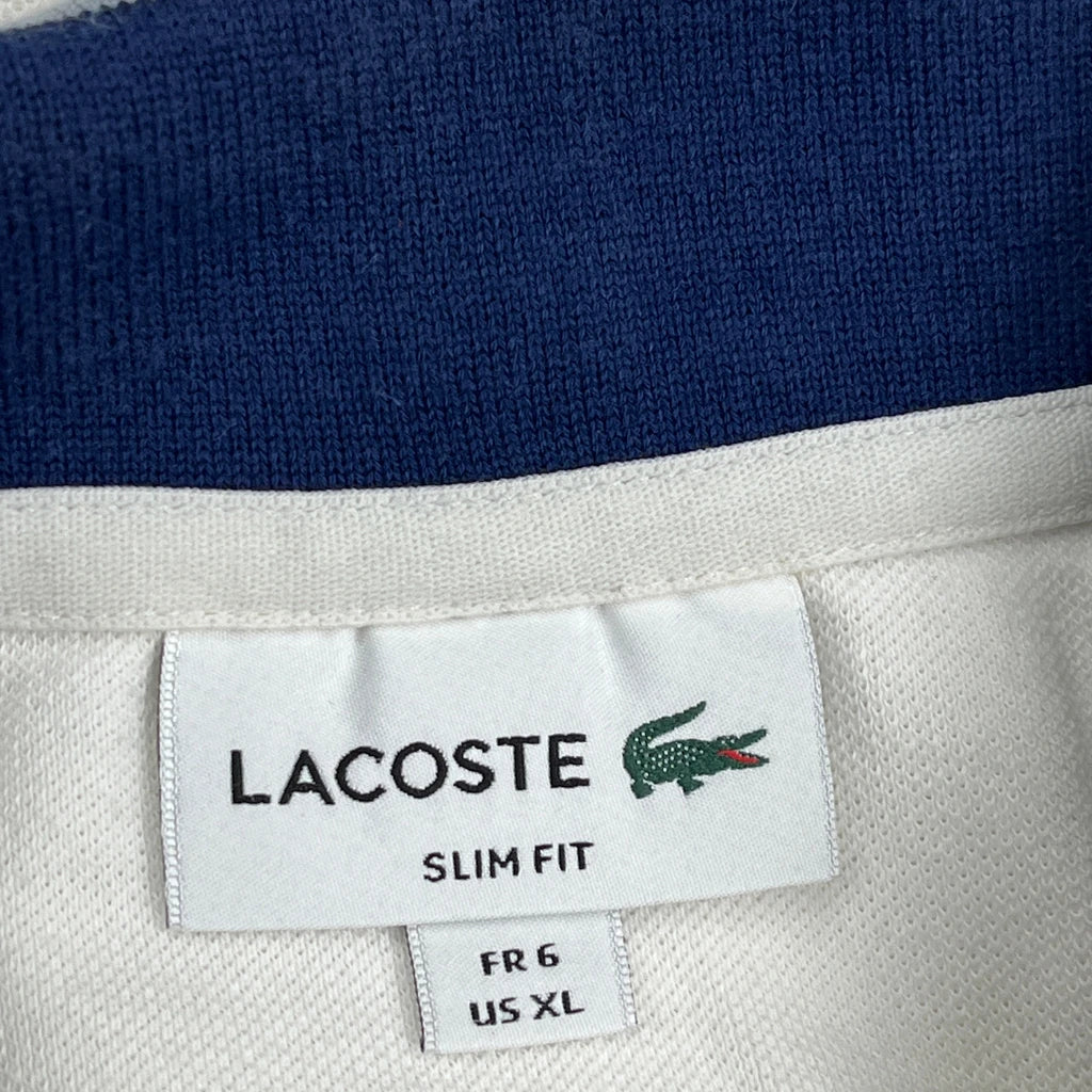 Lacoste Slim Fit Polo Shirt - XL White Cotton - Image 5