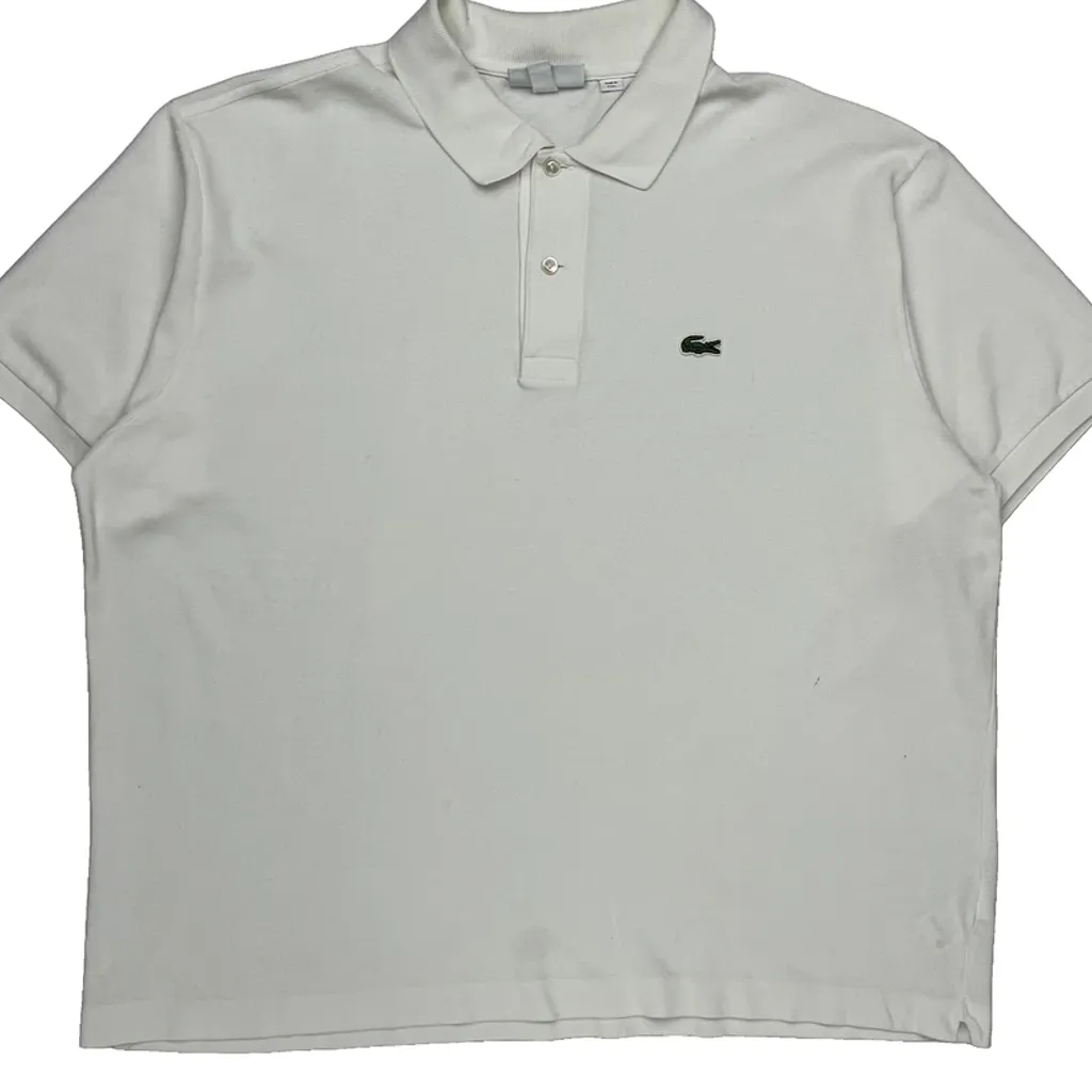 Lacoste Polo Shirt - 2XL White Cotton - Image 4