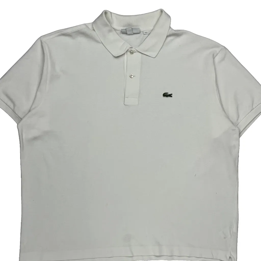 Lacoste Polo Shirt - 2XL White Cotton - Image 5