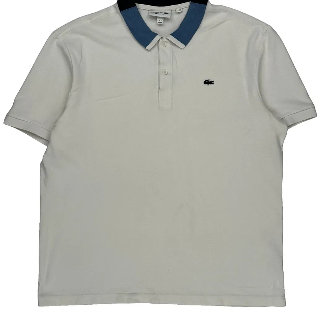 Lacoste Polo Shirt - 2XL White Cotton - Image 5