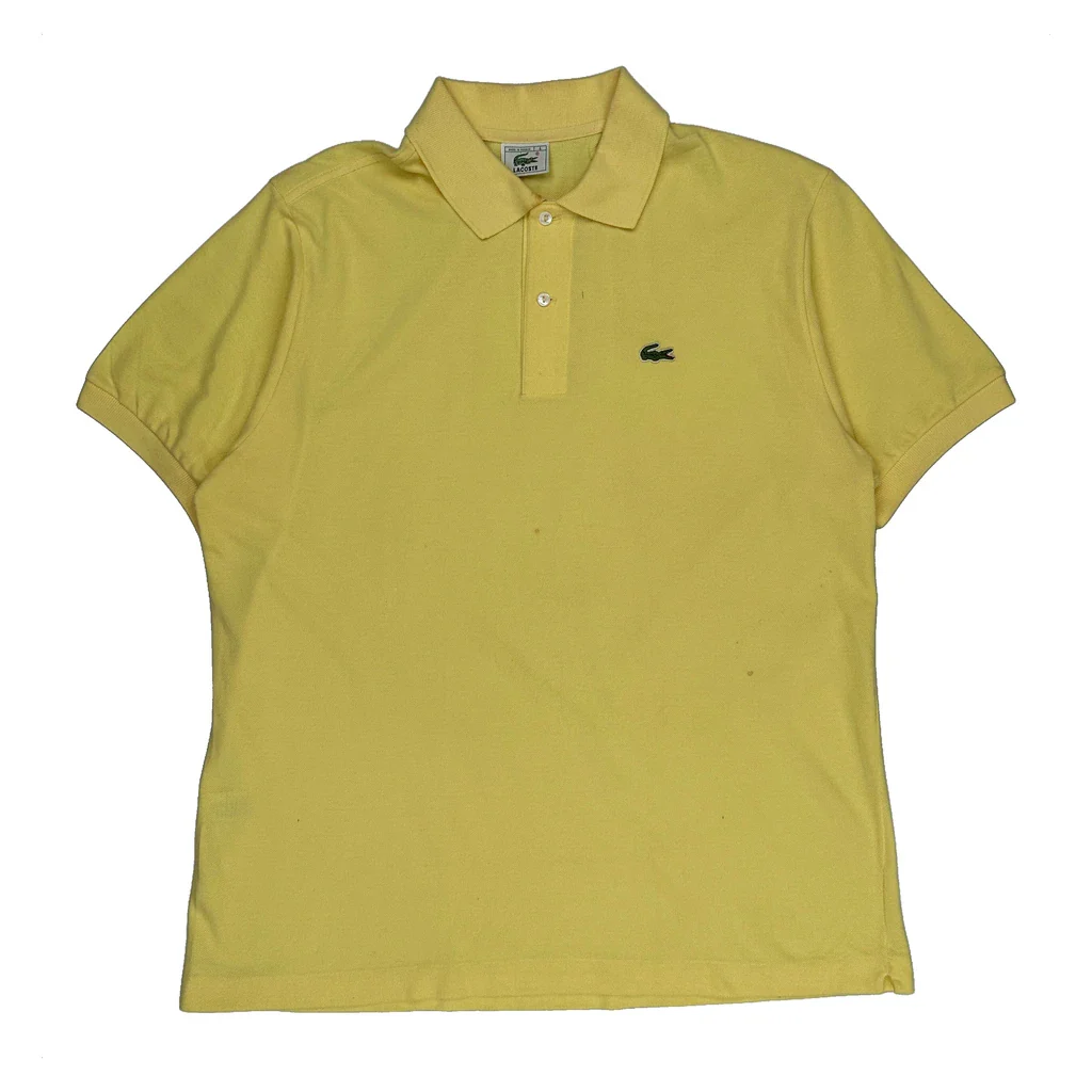 Lacoste Polo Shirt - XL Yellow Cotton