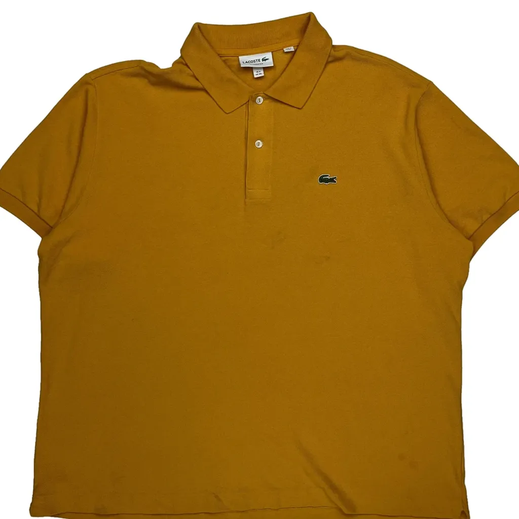 Lacoste Polo Shirt - 3XL Yellow Cotton - Image 7