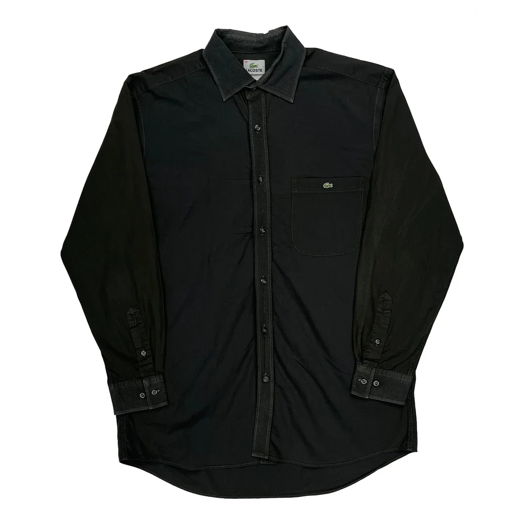 Lacoste Shirt - Medium Black Cotton