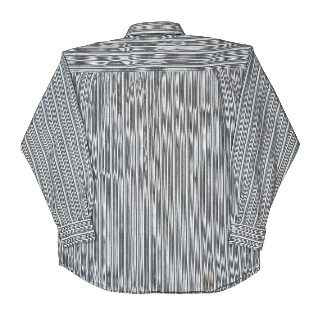 Lacoste Striped Shirt - Large Blue Cotton - Image 2