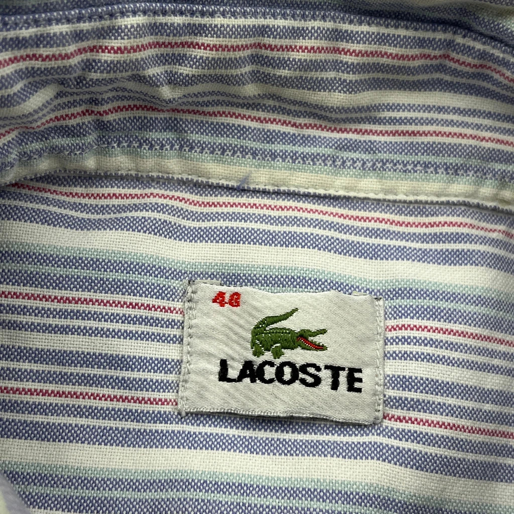 Lacoste Striped Shirt - Large Blue Cotton - Image 3