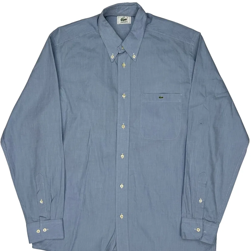 Lacoste Shirt - Medium Blue Cotton - Image 4