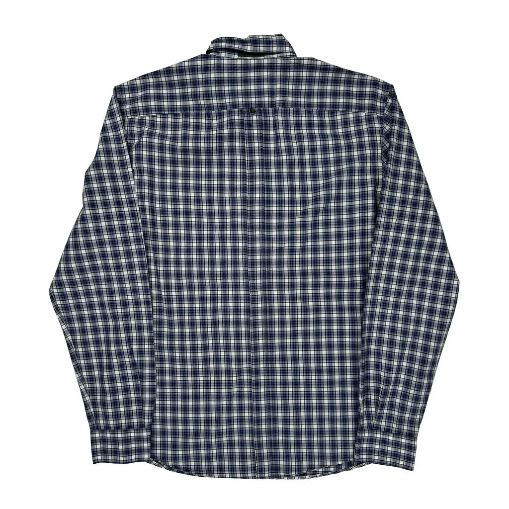 Lacoste Checked Shirt - Medium Blue Cotton - Image 2