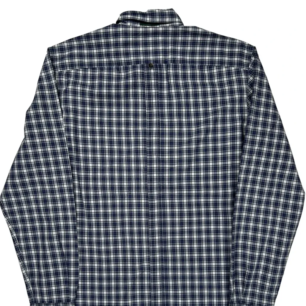 Lacoste Checked Shirt - Medium Blue Cotton - Image 6