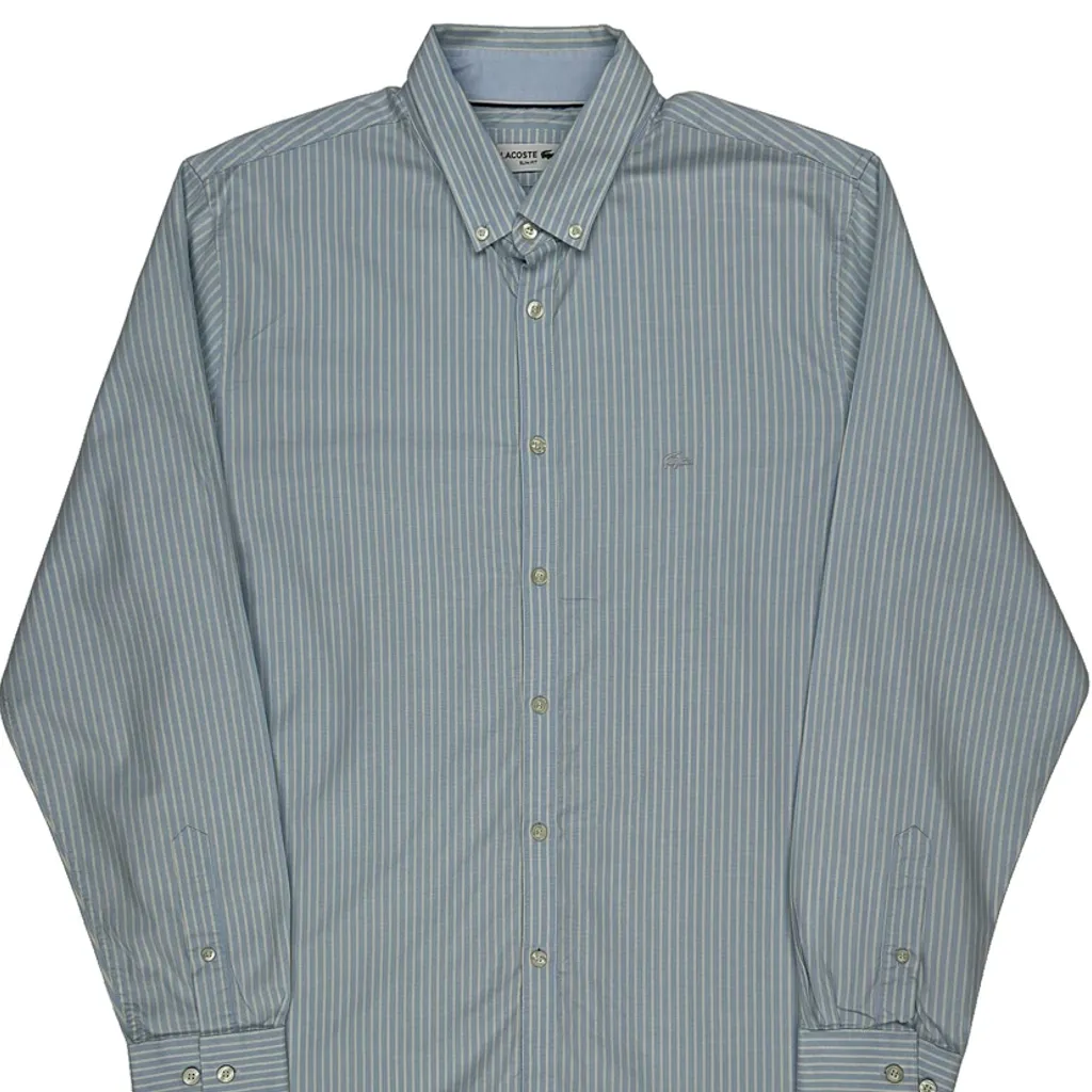 Lacoste Slim Fit Shirt - XL Blue Cotton - Image 4