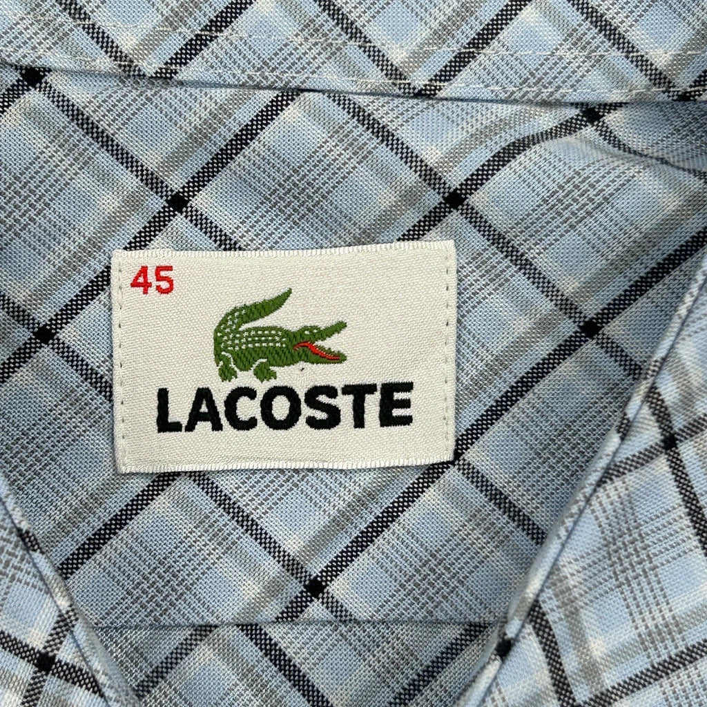 Lacoste Checked Shirt - 2XL Blue Cotton - Image 3