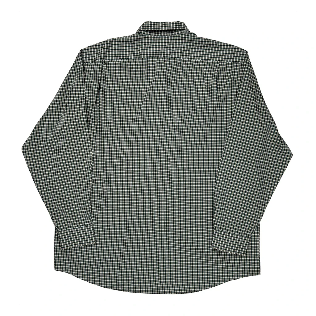Lacoste Checked Shirt - Large Green Cotton - Image 2