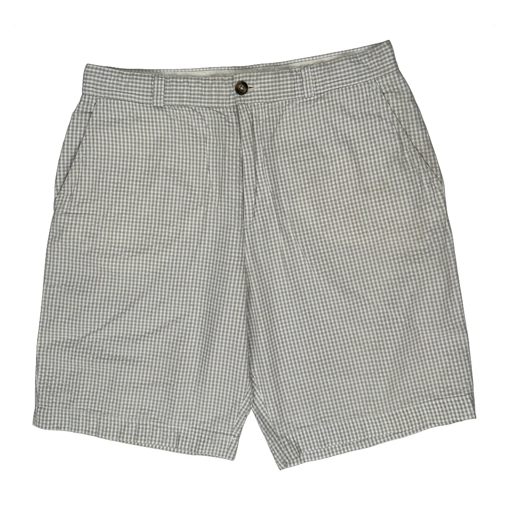 Lacoste Checked Shorts - 32W 9L Grey Cotton - Image 2