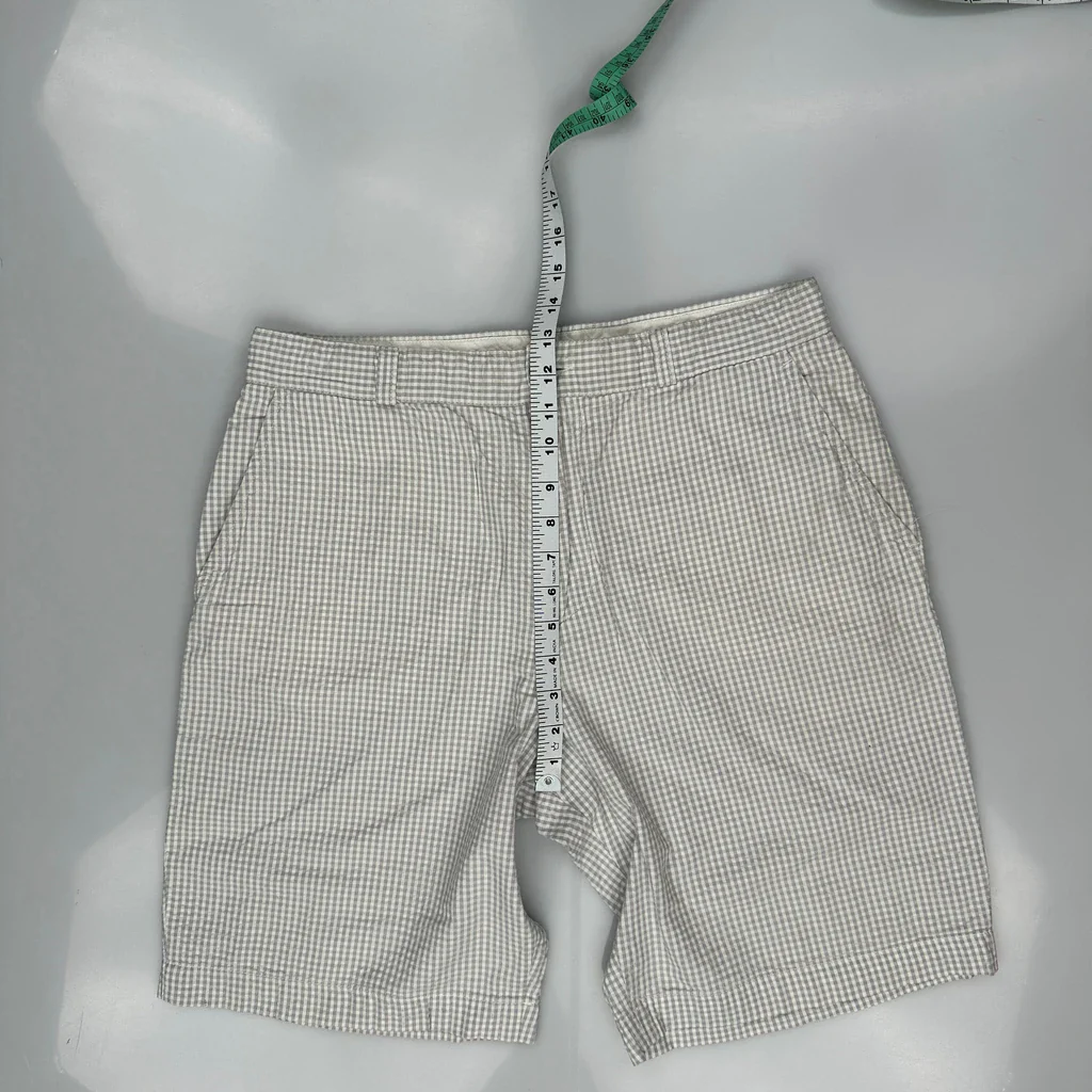 Lacoste Checked Shorts - 32W 9L Grey Cotton - Image 4