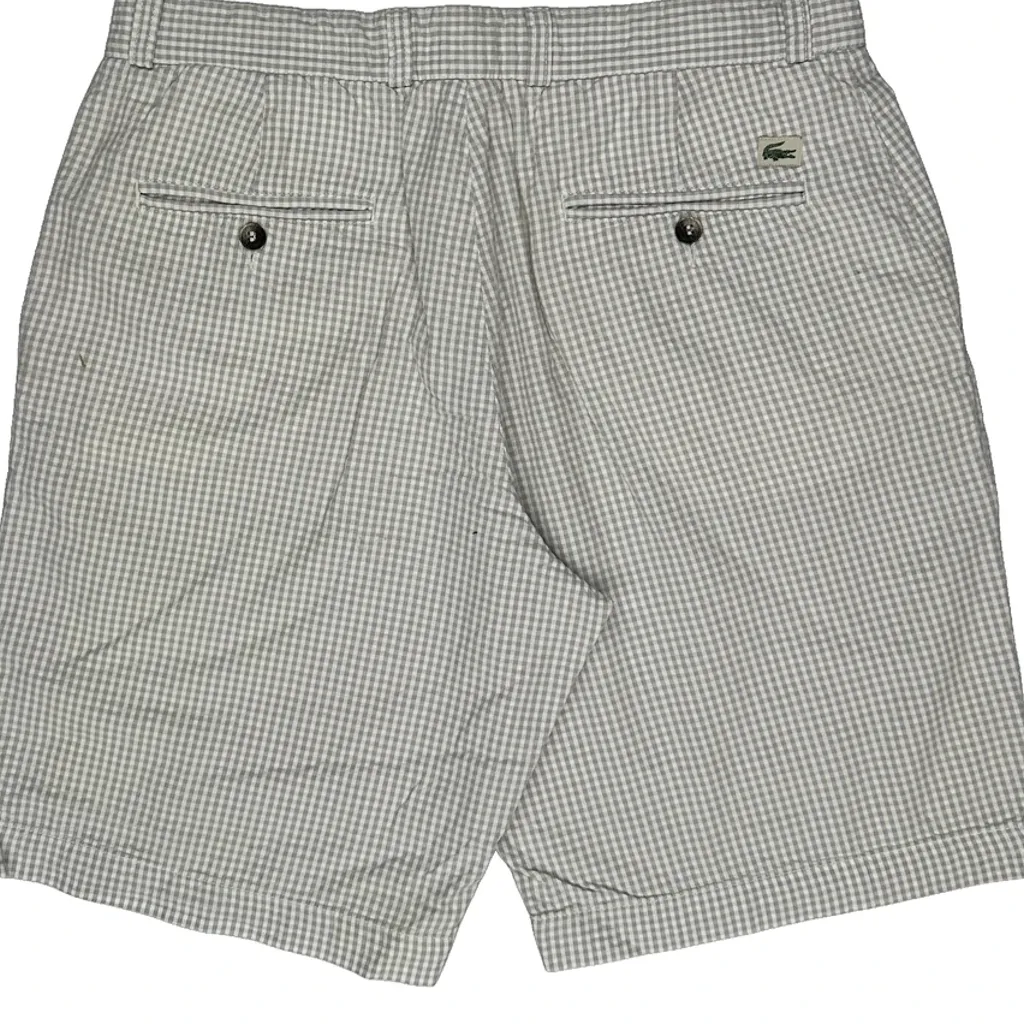 Lacoste Checked Shorts - 32W 9L Grey Cotton - Image 6