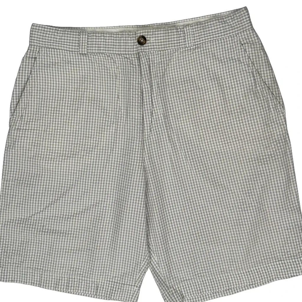 Lacoste Checked Shorts - 32W 9L Grey Cotton - Image 8