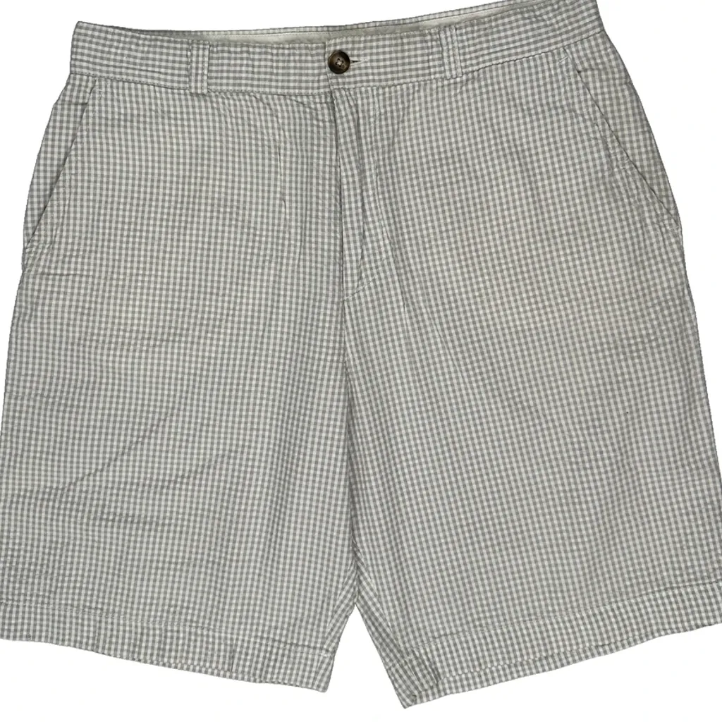 Lacoste Checked Shorts - 32W 9L Grey Cotton - Image 9
