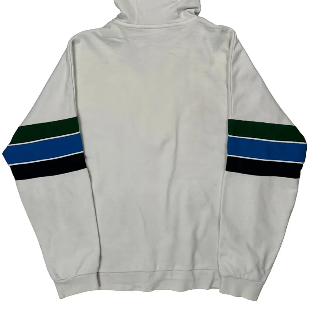 Lacoste Sport Lacoste Striped Hoodie - Medium White Cotton - Image 6