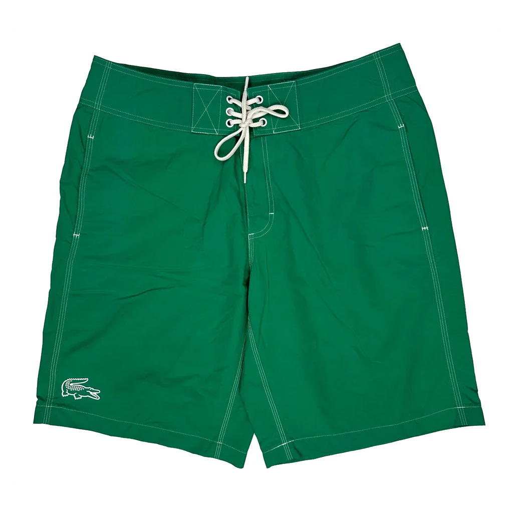 Lacoste Sport Shorts - Large Green Polyester - Image 2