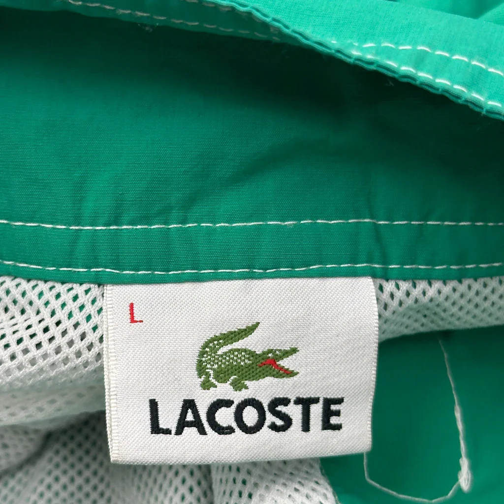 Lacoste Sport Shorts - Large Green Polyester - Image 3