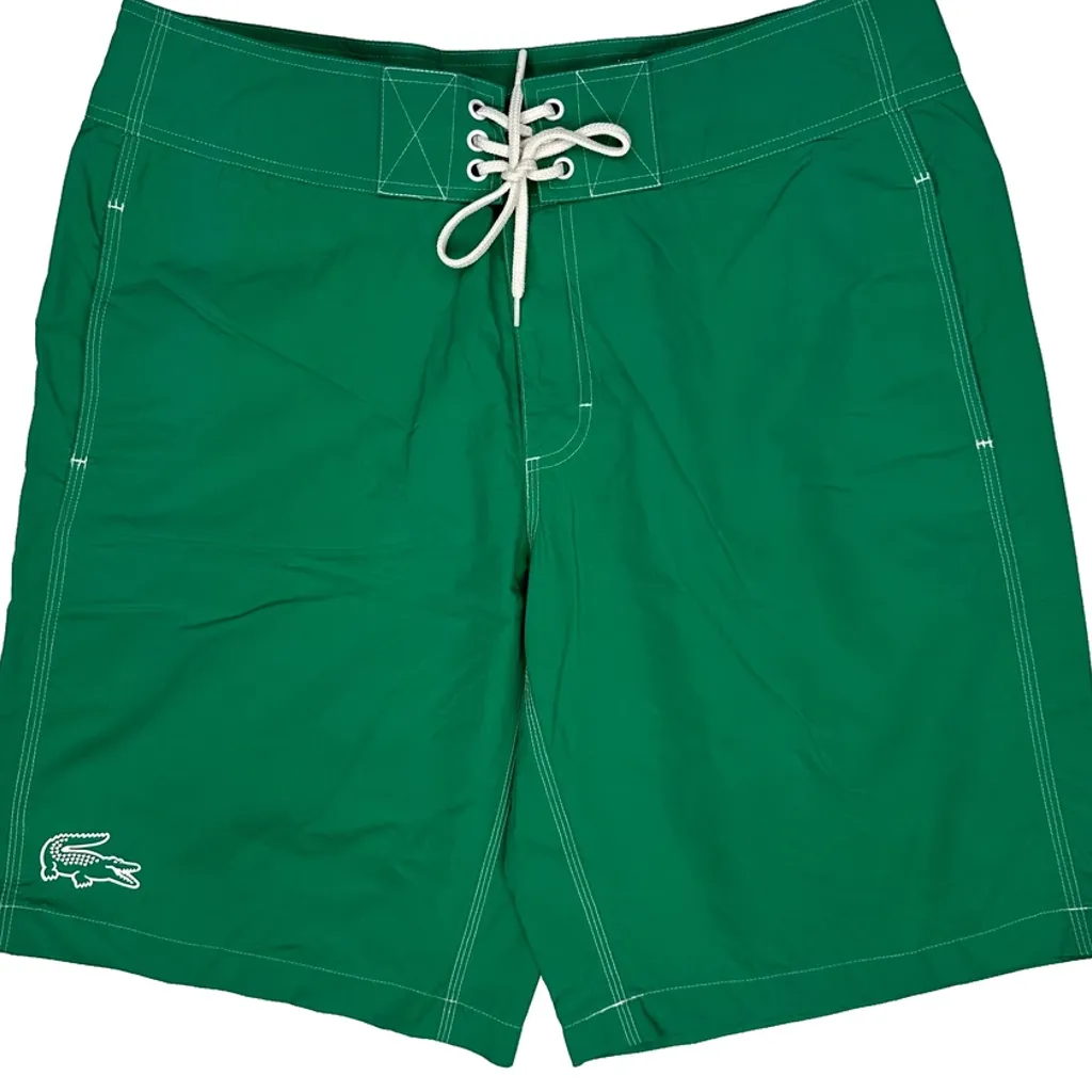 Lacoste Sport Shorts - Large Green Polyester - Image 7