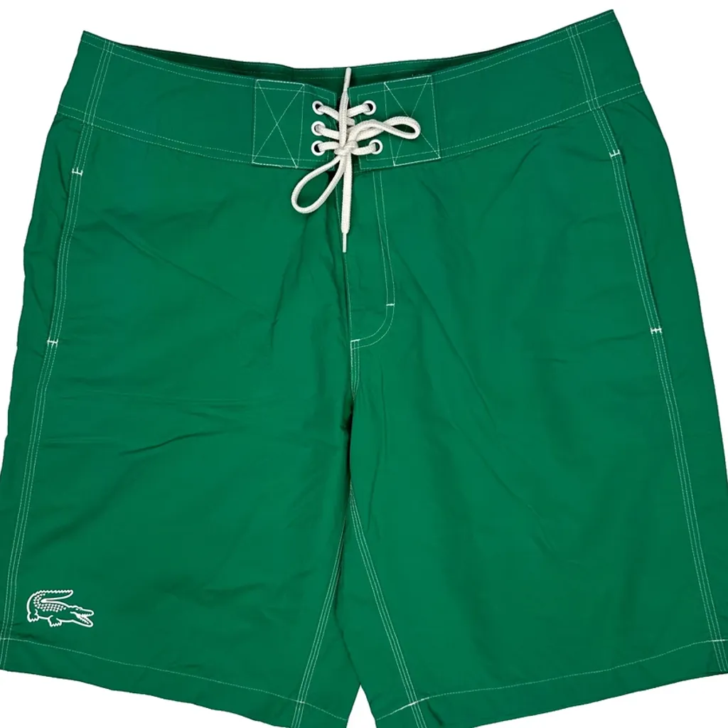 Lacoste Sport Shorts - Large Green Polyester - Image 8