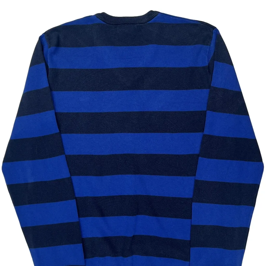 Lacoste Striped Sweater - Medium Blue Cotton - Image 6