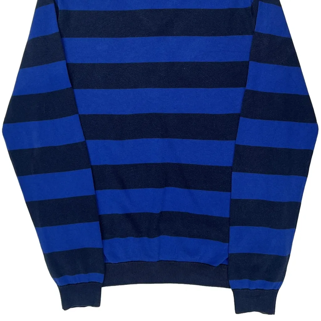 Lacoste Striped Sweater - Medium Blue Cotton - Image 7