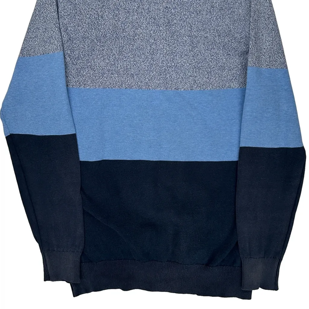 Lacoste Striped Sweater - Small Blue Cotton - Image 7