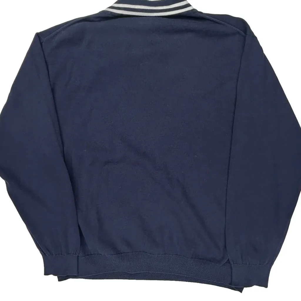 Lacoste V-Neck Sweater - XL Blue Cotton - Image 6