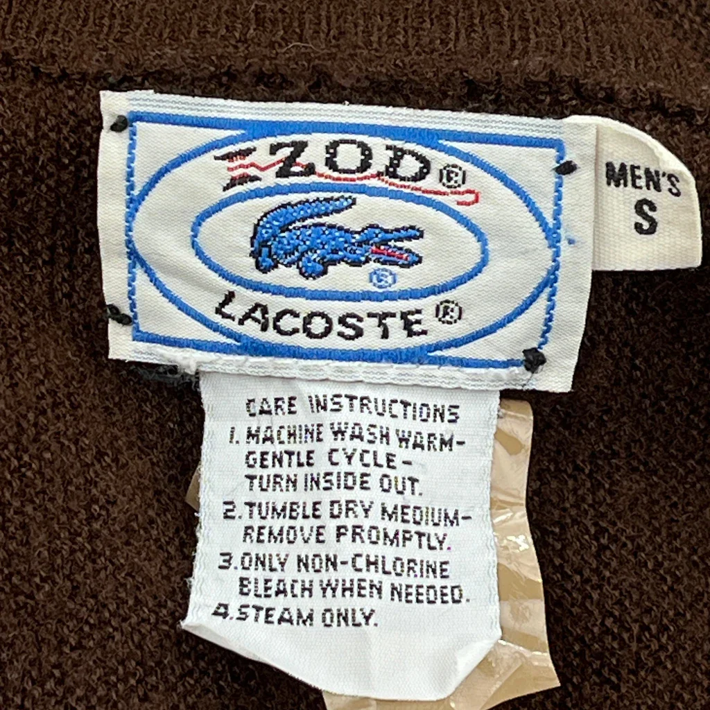 Lacoste Sweater - Small Brown Cotton - Image 3